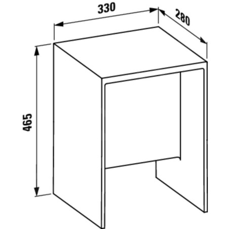 Laufen Kartell - Tabouret 330x280x465 mm, fumé H3893300850001