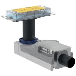 Geberit CleanLine - Kit d'encastrement pour canivelles de douche, pour hauteur de chape 90 - 200 mm, évacuation 50 mm