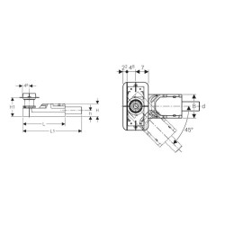 Geberit CleanLine - Kit d'encastrement pour canivelles de douche, pour hauteur de chape 90 - 200 mm, évacuation 50 mm