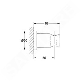 Grohe Rainshower - Porte-douche mural, Cool Sunrise 27074GL0