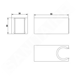 kielle Accessoires - Support mural de douchette, chrome 20901030