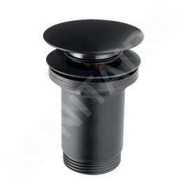 Novaservis Accessoires - Bonde de cuvette refermable avec trop-plein, noir S285-BL-B
