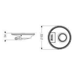 Kessel Accessoires - Bouchon anti-odeur Multistop, diamètre 122 mm 48500