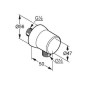 Kludi Coudes de douche - Coude de raccordement mural, noir mat 6306039-00