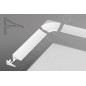 Ravak Accessoires - Kit pour rail de recouvrement 11, blanc B460000001
