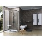 Ravak Pivot - Cabine de douche quart de rond PSKK3-100, 970-995 mm, verre satiné/clair 376AAU00Z1