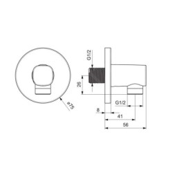 Hansa Living - Coude de raccordement, chrome 51180163