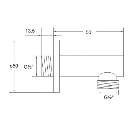 Steinberg 100 - Coude de raccordement, chrome 100 1660