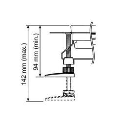 Tece Accessoires - Supports de montage pour caniveau de douche 94-142 mm, 4 pcs 660003