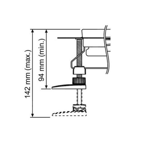 Tece Accessoires - Supports de montage pour caniveau de douche 94-142 mm, 4 pcs 660003