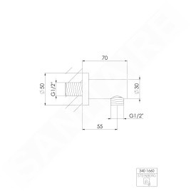 Steinberg 340 - Coude mural, chrome 340 1660