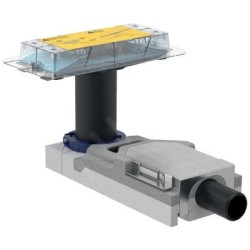 Geberit CleanLine - Kit d'encastrement pour canivelles de douche, pour hauteur de chape 65 - 90 mm, évacuation 40 mm