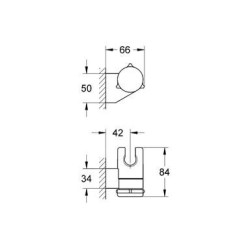Grohe Tempesta - Support mural de douchette, chrome 27595000