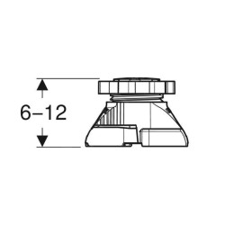 Geberit Accessoires - Pieds pour receveur de douche jusqu’à 120 cm, 5 pièces 554.954.00.1