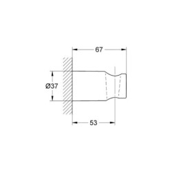 Grohe Rainshower - Support mural de douchette, chrome 27056000