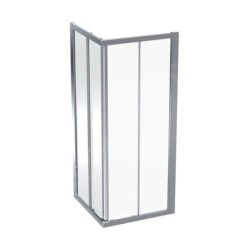 Geberit GEO - Cabine de douche 80x80 cm, argent/verre clair 560.112.00.2