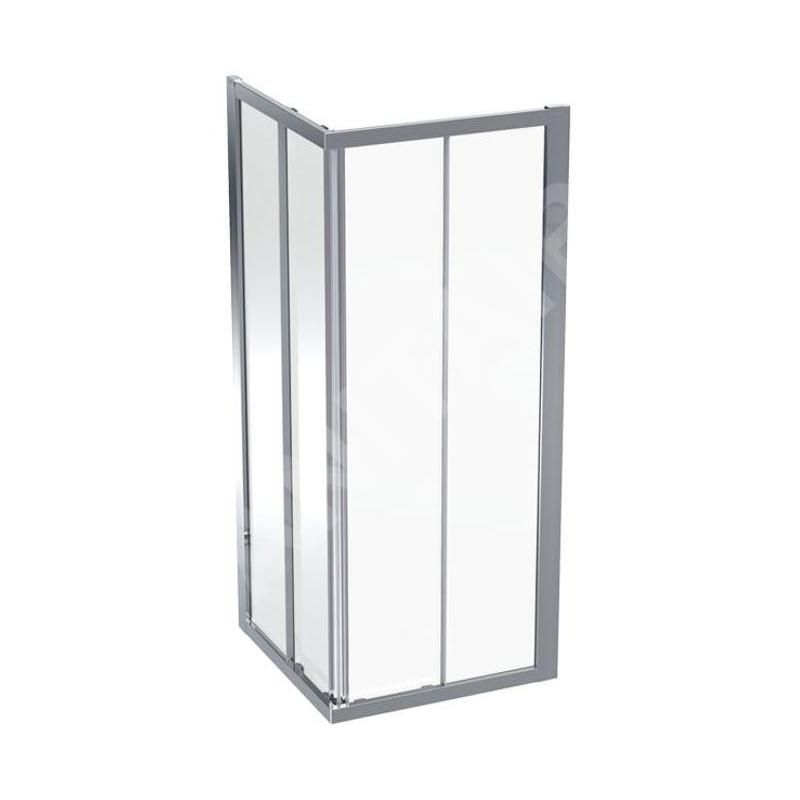 Geberit GEO - Cabine de douche 80x80 cm, argent/verre clair 560.112.00.2