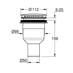 Grohe Garnitures de vidage - Garniture de vidange pour petites baignoires, écoulement vertical, chrome 49533000