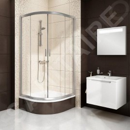 Ravak Blix - Cabine de douche carrée en quatre parties BLCP4-90 Sabina, 880-900 mm, aluminium brillant/verre transparent