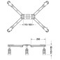 Duravit Accessoires - Pieds, pour receveur de douche, longueur jusqu'à 1000 mm, hauteur de 100-185 mm 790102000000000