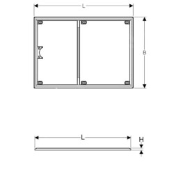 Geberit Setaplano - Cadre de montage pour baignoires de douche, 1.000x1.200 mm, pour 6 pieds 154.482.00.1