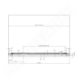 Ravak Pivot - Porte de douche, 761-811 mm, blanc/verre clair 03G40101Z1
