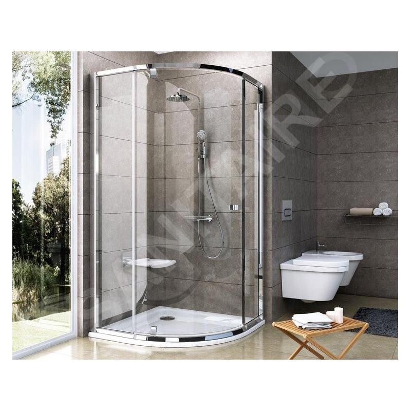Ravak Pivot - Cabine de douche quart de cercle PSKK3-80, 770-795 mm, verre satiné/clair 37644U00Z1