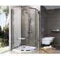 Ravak Pivot - Cabine de douche quart de cercle PSKK3-80, 770-795 mm, verre satiné/clair 37644U00Z1