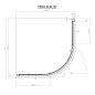 Ravak Pivot - Cabine de douche quart de cercle PSKK3-80, 770-795 mm, verre satiné/clair 37644U00Z1