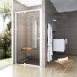 Ravak Pivot - Porte de douche PDOP2-100, 961-1011 mm, blanc/verre transparent 03GA0101Z1