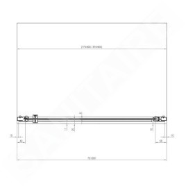 Ravak Chrome - Porte de douche, 875-905 mm, aluminium poli/verre transparent 0QV70C00Z1