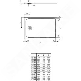 Ideal Standard Ultra Flat S - Receveur de douche 1400 x 900 mm, noir K8256FV