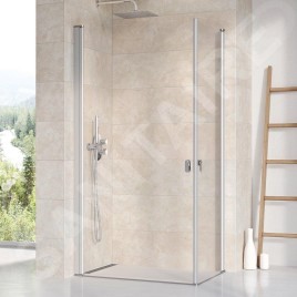 Ravak Chrome - Porte de douche CRV1-80, 780-800 mm, satiné/verre transparent 1QV40U01Z1