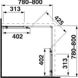 Jika Lyra plus - Cabine de douche 780-800x780-800 mm, blanc/verre transparent H2513810006681