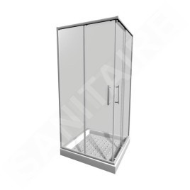 Jika Lyra plus - Cabine de douche 880-900x880-900 mm, blanc/verre transparent H2513820006651