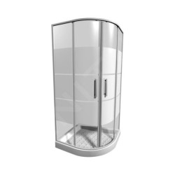 Jika Lyra plus - Paroi de douche 800x800 mm, Jika Perla Glass, blanc/verre Stripy Glass H2533810006651